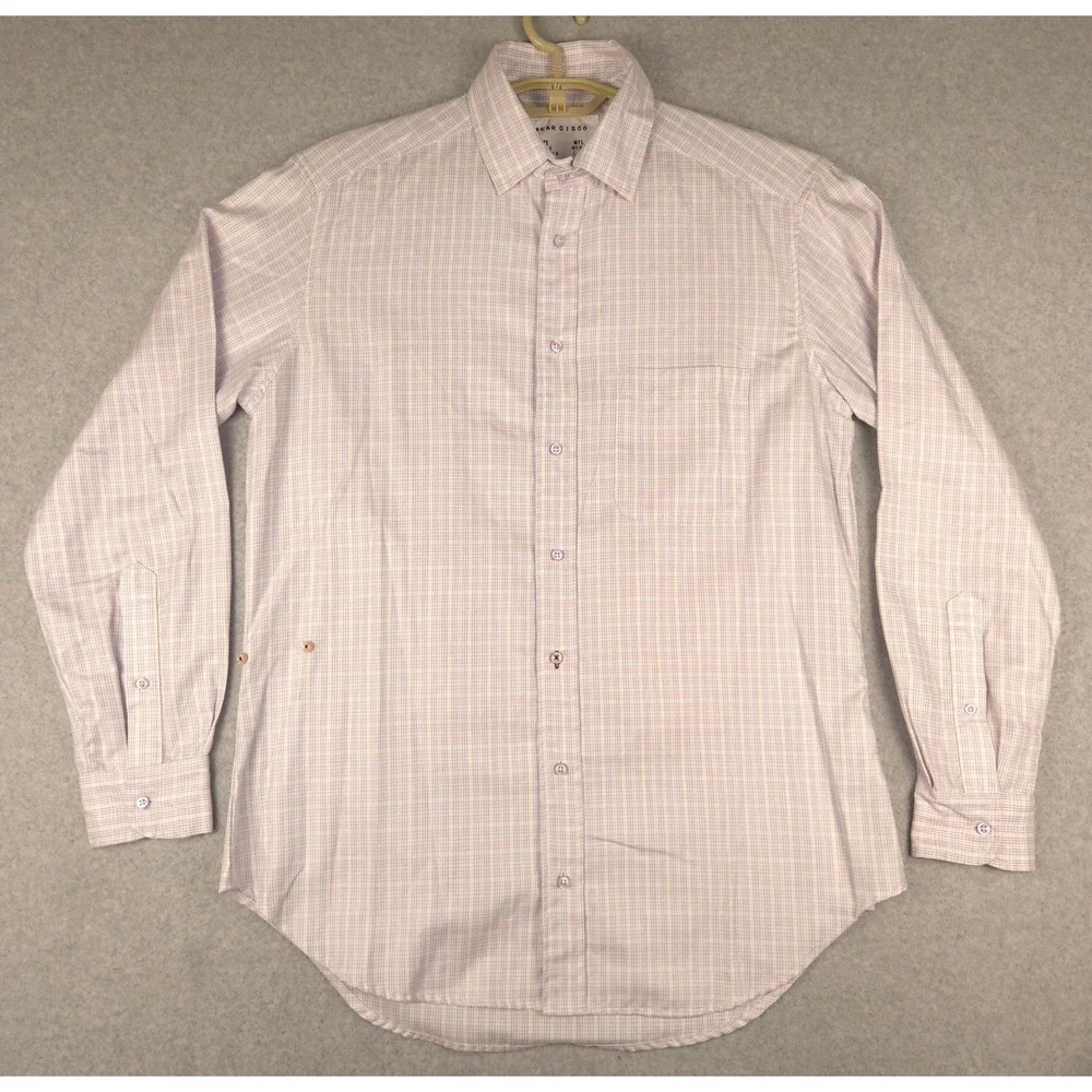 Wear Cisco M/L Mens Shirt Plaid‎ Long Sleeve Wrap Casual Dress Shirt